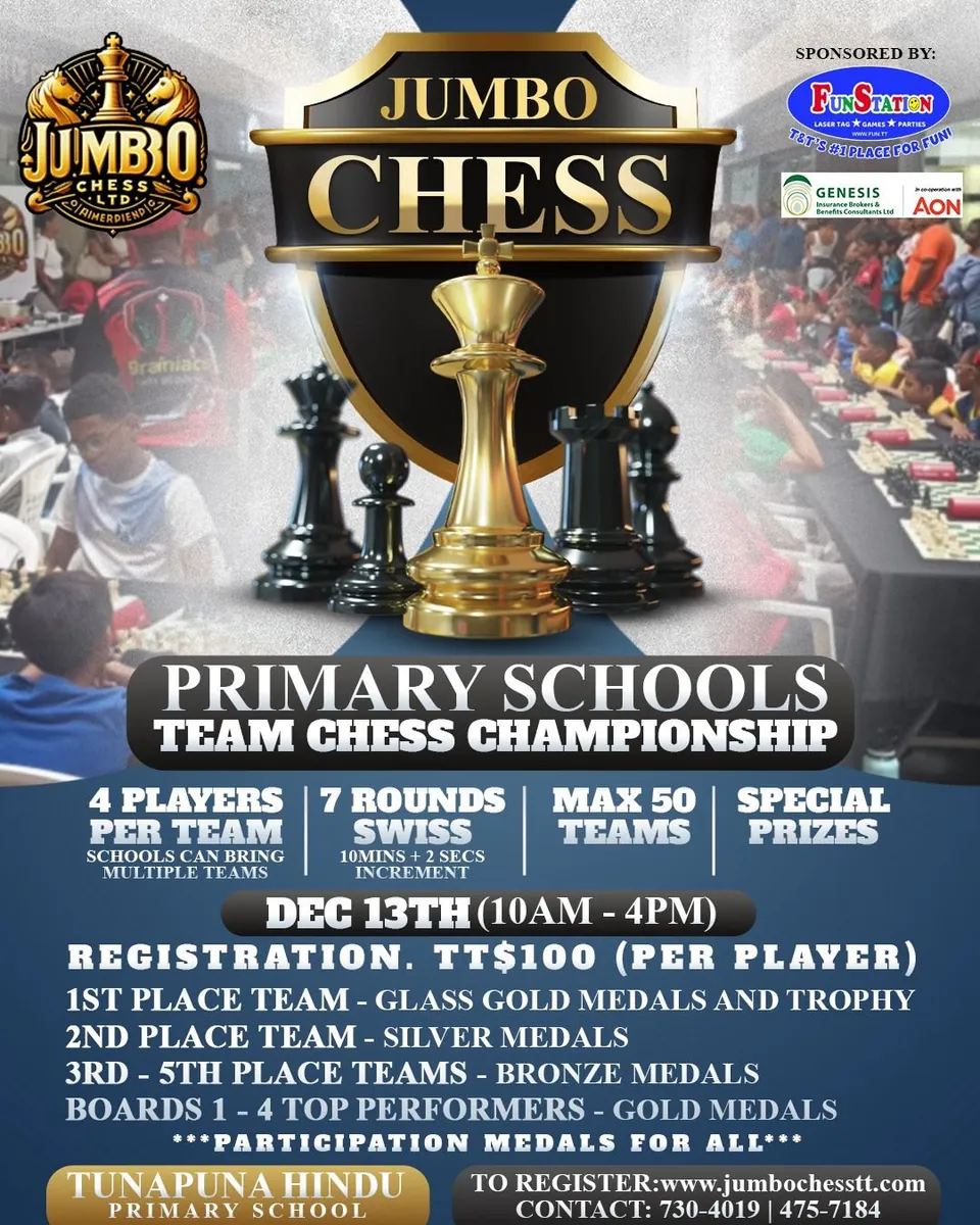 Jumbo Chess Open Primary Schools Team Chess Championship flyer