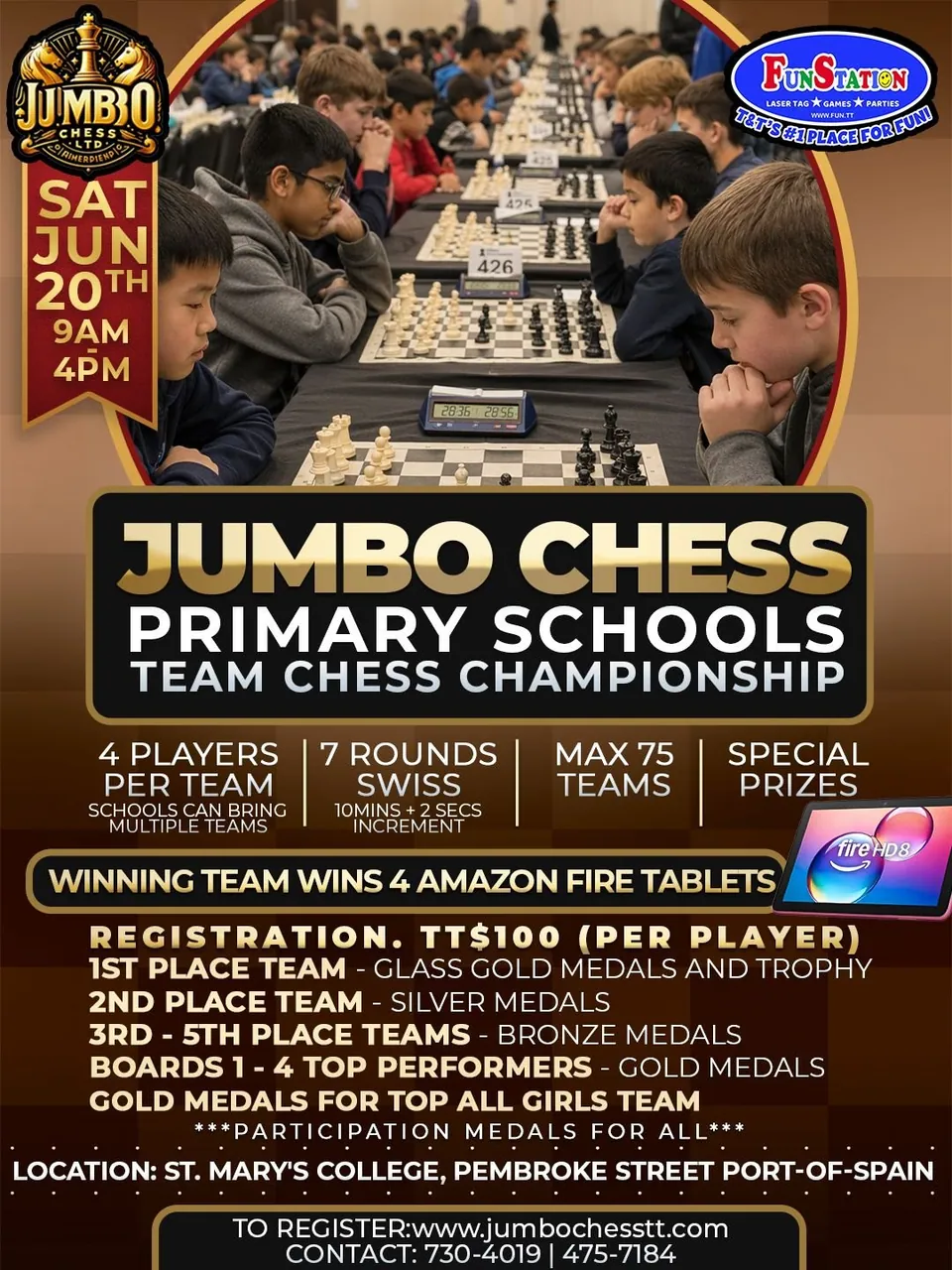Jumbo Chess Open Primary Schools Team Chess Championship flyer